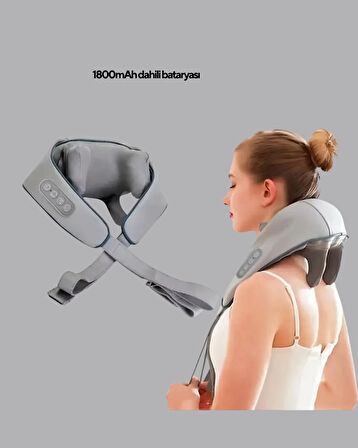 Isı Terapili Boyun ve Omuz Masaj Cihazı Sessiz Motorlu Çok Bölgeli Kullanım