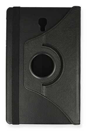 Samsung Galaxy T590 Tab A 10.5 Kılıf 360 Tablet Deri Kılıf - Siyah-(5796)