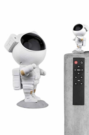 Gece Lambası Astronot Bluetooth Hoparlörlü Galaksi Işık Projektörü