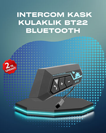 BT22 Kask Bluetooth Kulaklık Su Geçirmez Motosiklet İletişim Sistemi