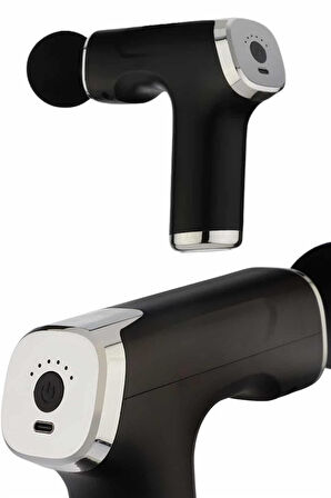 Şarjlı Masaj Tabancası 4 Başlıklı Mini Masaj Tabancası ve Masaj Aleti