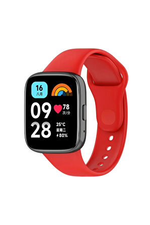 Xiaomi Redmi Watch 3 Active Klasik Kordon - Kırmızı-(5796)