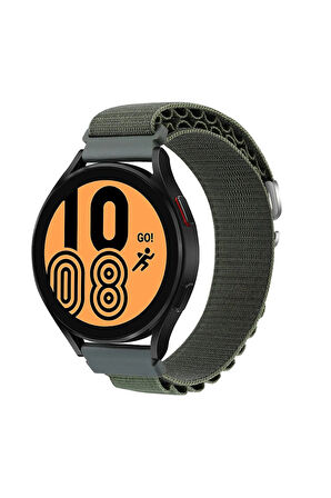 Watch 20mm KR410 Kumaş Kordon - Yeşil-(5796)