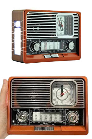 Nostaljik Vintage Radyo Taşınabilir Bluetooth Bağlantılı Hoparlör Radyo