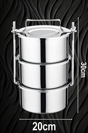 HSNET Sefer Tası XXL 20X30 CM Paslanmaz Çelik Endüstriyel Yemek Kabı