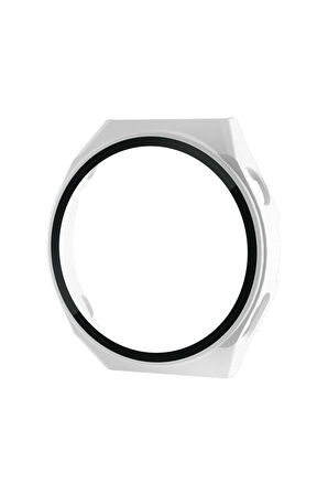 Huawei Watch GT3 Pro 43mm Dota Camlı Kasa Ekran Koruyucu - Uzay Grisi-(5796)