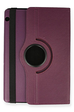 Huawei MediaPad T5 10 Kılıf 360 Tablet Deri Kılıf - Mürdüm-(5796)