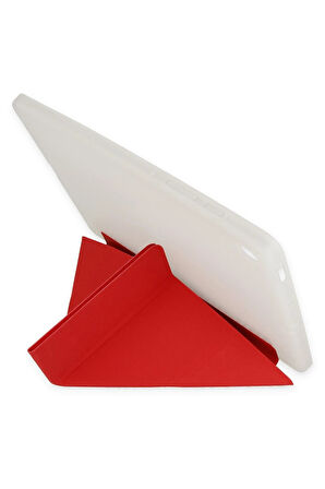 Samsung Galaxy T737 Tab S7 FE 12.4 Kılıf Kalemlikli Mars Tablet Kılıfı - Kırm?