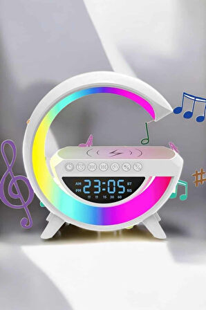 Android Uyumlu Akıllı Bluetooth Hoparlör Kablosuz Şarj Cihazı Standı