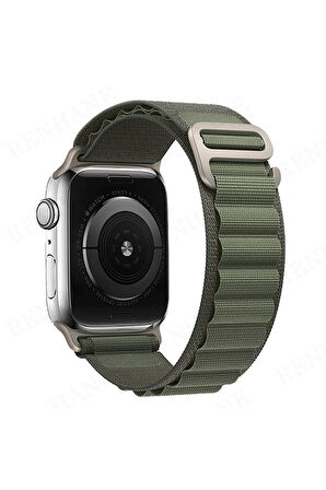 Apple Watch Ultra 49mm Mountain Kordon - Yeşil-(5796)