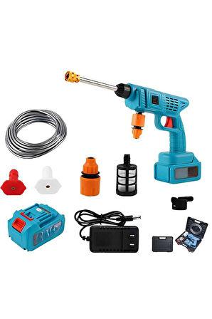 Şarjlı Oto Yıkama Bahçe Sulama Tabancası Makinesi Yüksek Basınçlı