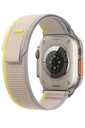 Apple Watch 42mm Trail Kordon - Sarı-Bej-(5796)