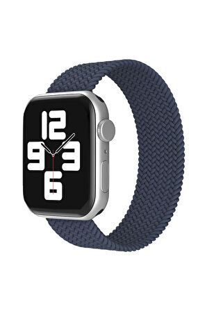 Apple Watch 38mm Ayarlı Solo Silikon Kordon - Lacivert-(5796)