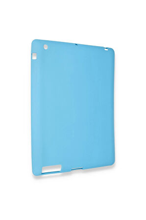 iPad 4 9.7 Kılıf Evo Tablet Silikon - Mavi-(5796)