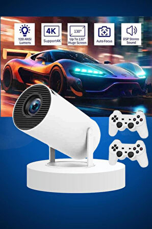 Ayaklı Oyun Projeksiyonu Çift Kollu Taşınabilir Sinema Projektörü