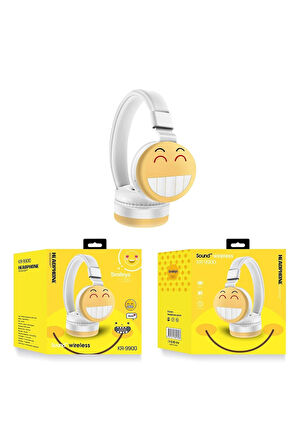 KR9900 Kablosuz Kafaüstü Kulaklık - Sarı-(5796)