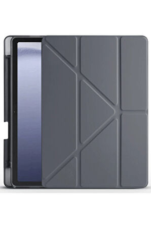 Xiaomi Redmi Pad Pro 12.1 Kılıf Kalemlikli Mars Tablet Kılıfı - Koyu Gri-(5796)