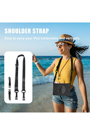 Samsung Galaxy T220 Tab A7 Lite 8.7 Kılıf Amazing Tablet Kapak - Siyah-(5796)