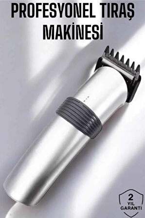 Erkeklere Özel Şarjlı Saç ve Sakal Kesme Tıraş Makinesi Seti