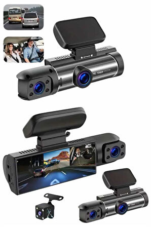 Video ve Fotoğraf Kaydedici Sürüş Kamerası Ön ve Arka Çift Kameralı