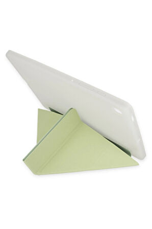 iPad 10.2 (8.nesil) Kılıf Kalemlikli Mars Tablet Kılıfı - Açık Yeşil-(5796)