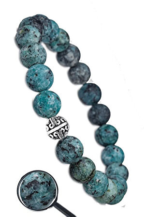 Sertifikalı Aaa+ Mavi Kuvars Taşı Bileklik - Gümüş Aparatlı