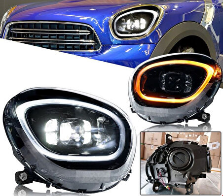 Mini Cooper Ön Far Takımı Led (Halojenden DÖnüşüm) 2010 Sonrası Uyumlu