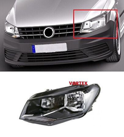 Volkswagen Caddy Ön Far Sol 2015 Sonrası Uyumlu