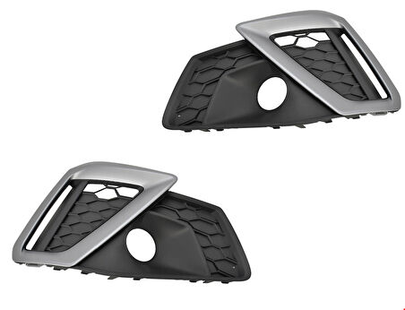 Audi A4 Ön Tampon Izgarası Sağ S-line (Gri) 2020 Sonrası Uyumlu