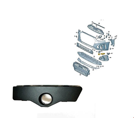 Audi A4 Ön Tampon Panjur Braket Yuvası Sol S-line 2020 Sonrası Uyumlu