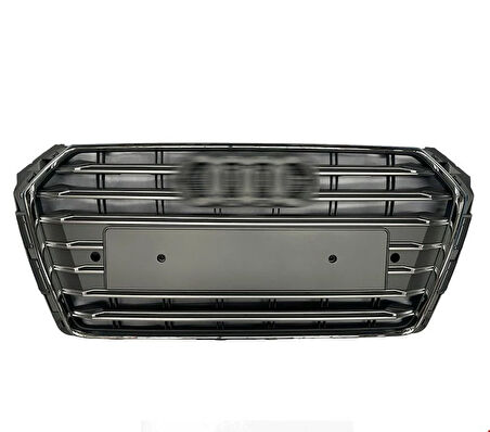 Audi A4 Ön Panjur (Gri-krom ÇIzgili) 2017 Sonrası Uyumlu