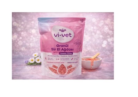 Vi-Vet Pudralı Granül Sir El Ağdası 250 G – Hassas Ciltler Için Ağda, Ağda Bezi Gerektirmez, En Kısa Tüylerde Etkili