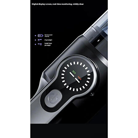 Ozmik ST-126Plus Yüksek Güçlü El Tipi Süpürge 18000Pa Emme Gücü Şarj Edilebilir Numaratör Hediye