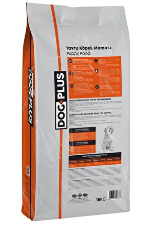 Dogplus Plus Kuzu Etli-Pirinçli Tüm Irklar Yavru Kuru Köpek Maması 15 kg