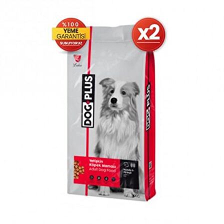 Dogplus Plus Kuzu Etli-Pirinçli Büyük Irk Yetişkin Kuru Köpek Maması 2x3 kg