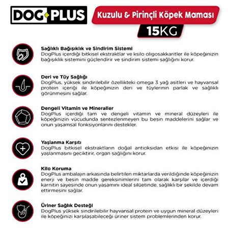 Dogplus Plus Kuzu Etli-Pirinçli Büyük Irk Yetişkin Kuru Köpek Maması 2x3 kg