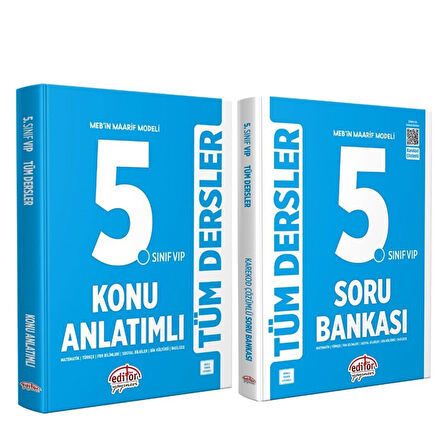 Editör Yayınları 5.Sınıf VİP Tüm Dersler Konu ve Soru Seti 2 Kitap
