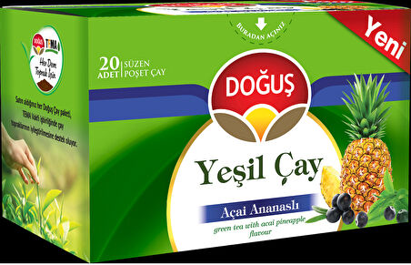 Doğuş Yeşil Çay Açai Ananaslı 20'Li Bardak Poşet