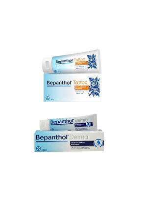 Tattoo Dövme Bakım Merhemi 50 gr + Bepanthol Derma Onarıcı Bakım Merhemi 30 gr