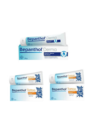 Derma Onarıcı Bakım Merhemi 30 gr 1 Adet+ Tattoo Dövme Bakım Merhemi 50 gr 2 Adet