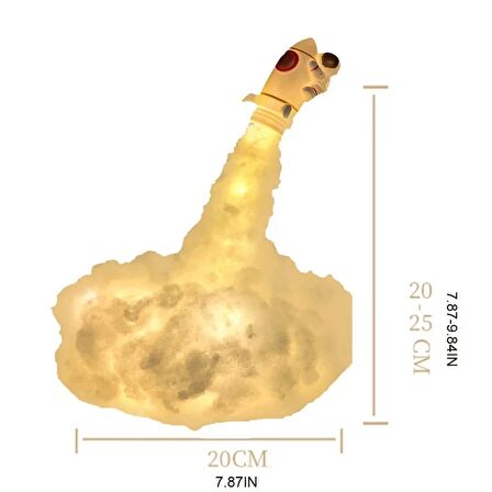 Uçan Astronot Tasarımlı Gece Lambası