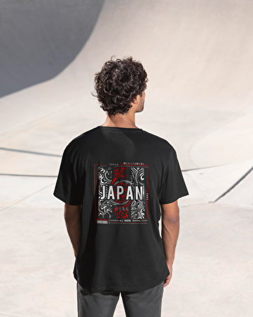 Japan Baskılı Unisex Oversize T-Shirt