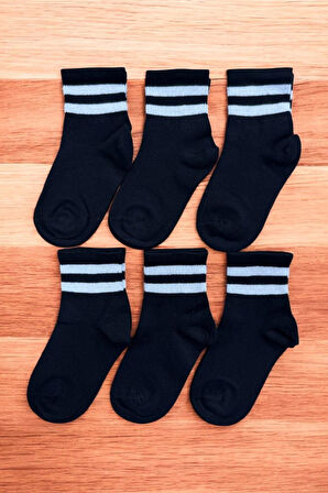 6 Çift Burun Dikişsiz Çemberli Tenis Çocuk Soket