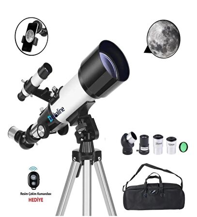 Profesyonel Çantalı Astronomik Teleskop 150x Yakınlaştırma 400x70 Ay Yıldız Doğa Gözlem+Ay Filtresi