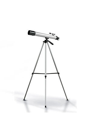 Teleskop 100 Kat Yakınlaştırma 50mm Eğitici Astronomik Uzay Doğa Ay Gözlem Teleskobu + Tripod