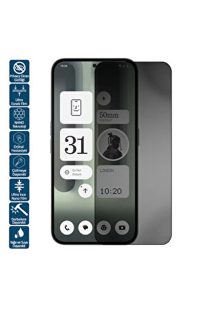 Nothing Phone (2a) Plus İçin Uyumlu Privacy Hayalet Ekran Koruyucu Film