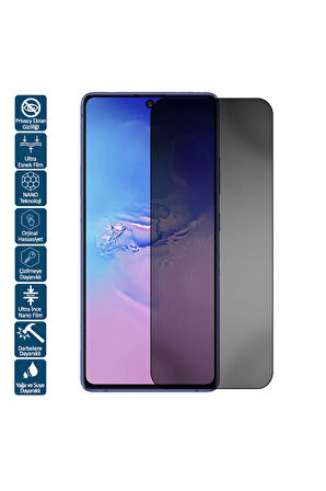 Samsung Galaxy S10 Lite İçin Uyumlu Privacy Hayalet Ekran Koruyucu Film