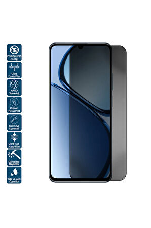 realme C63 İçin Uyumlu Privacy Hayalet Ekran Koruyucu Film