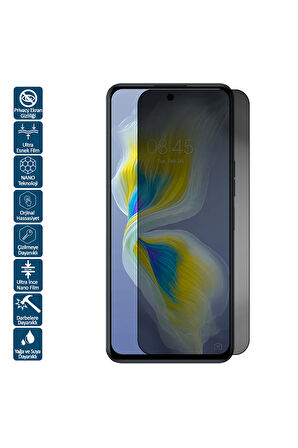 Tecno Camon 18 İçin Uyumlu Premier Privacy Hayalet Ekran Koruyucu Film
