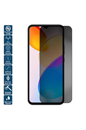 Honor X5 Plus İçin Uyumlu Privacy Hayalet Nano Ekran Koruyucu Film